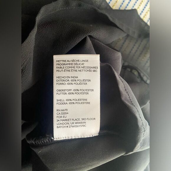 Kimchi Blue  Mini Dress Women Sz 10 Black  Embroidery Button Lace Sleeve Chiffon - Picture 9 of 16